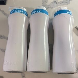 Cirkul White Water Bottles with Blue Accents